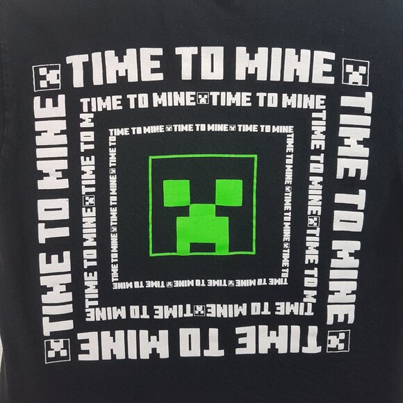 MINECRAFT Tee Shirt Unisex Kids Small US S Time to Mine Video Game Boys Girls - Picture 9 of 16